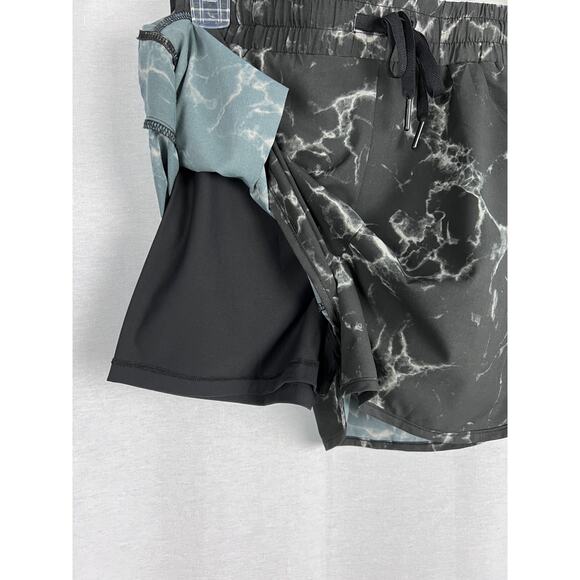 Buff Bunny Shorts Mila Black Onyx Marble Athletic Workout Running Sporty Active - Picture 3 of 5